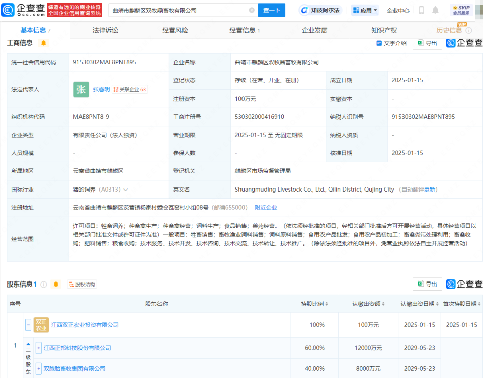 正邦科技成立畜牧公司，加速布局畜牧漁業(yè)飼料銷售